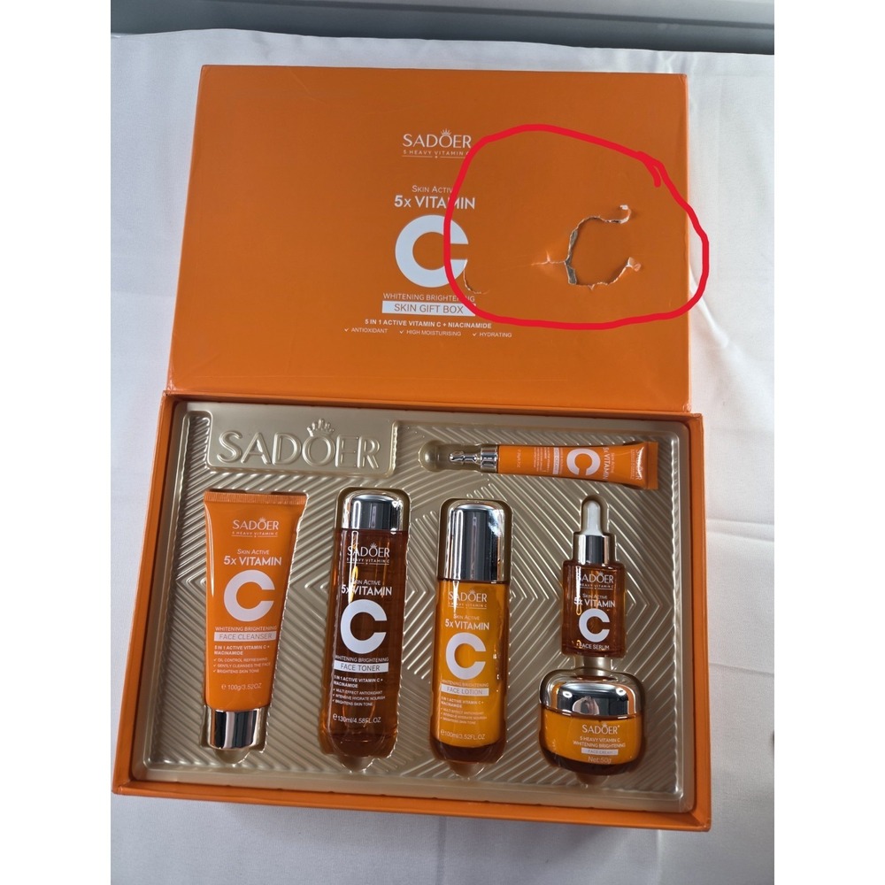 SADOER 5X Vitamin C Skincare Serum Toner Lotion Cream Cleanser **SEE NOTES** - Picture 2 of 8